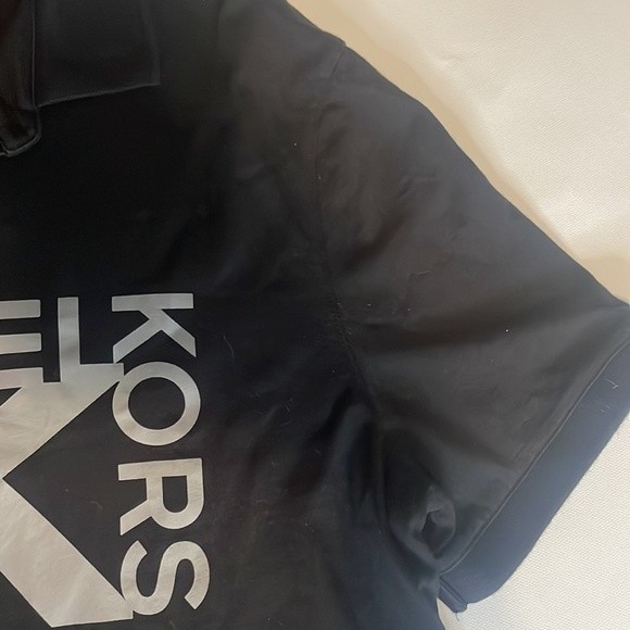 Mk Michael kors short sleeve polo collard black and gray tee shirt size small - Picture 5 of 8